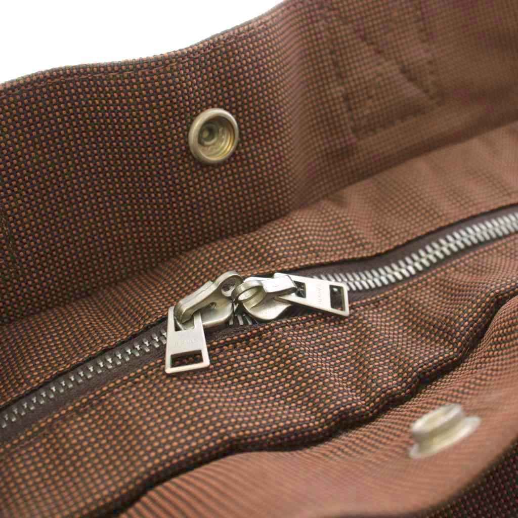 Hermes Her Line Tote Bag MM Canvas Brown TK — view 8
