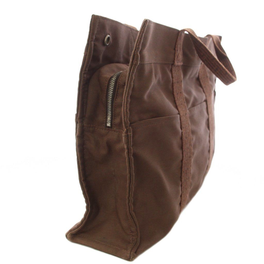Hermes Her Line Tote Bag MM Canvas Brown TK — view 3