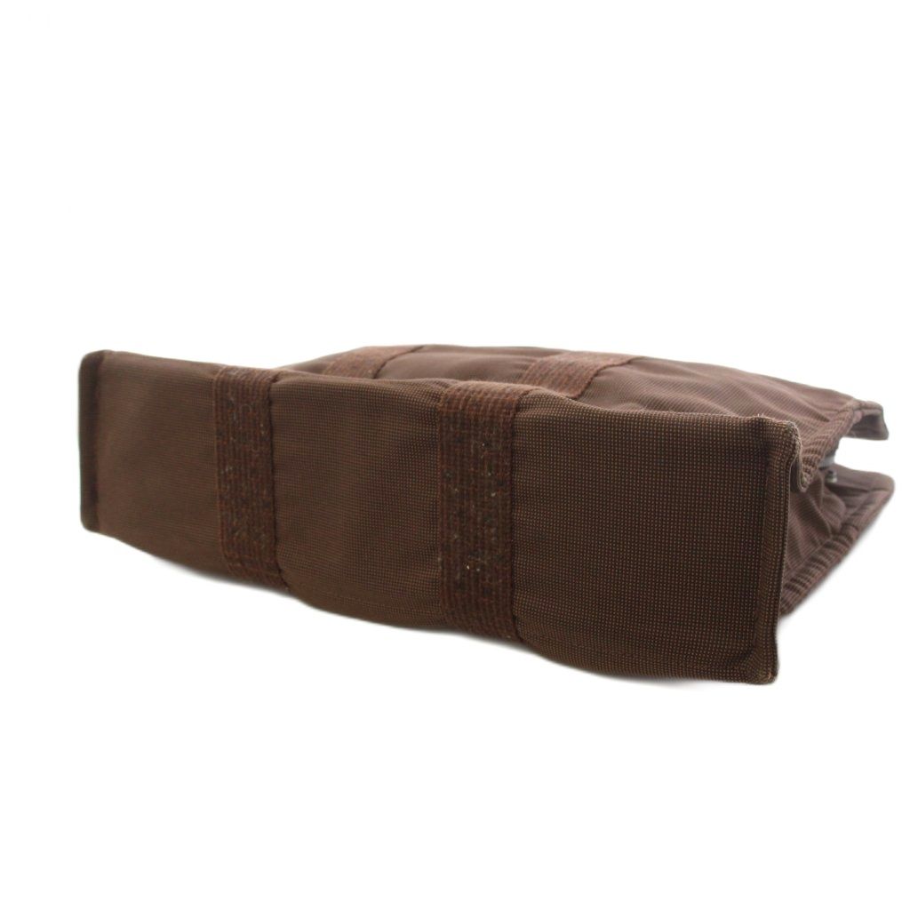 Hermes Her Line Tote Bag MM Canvas Brown TK — view 6