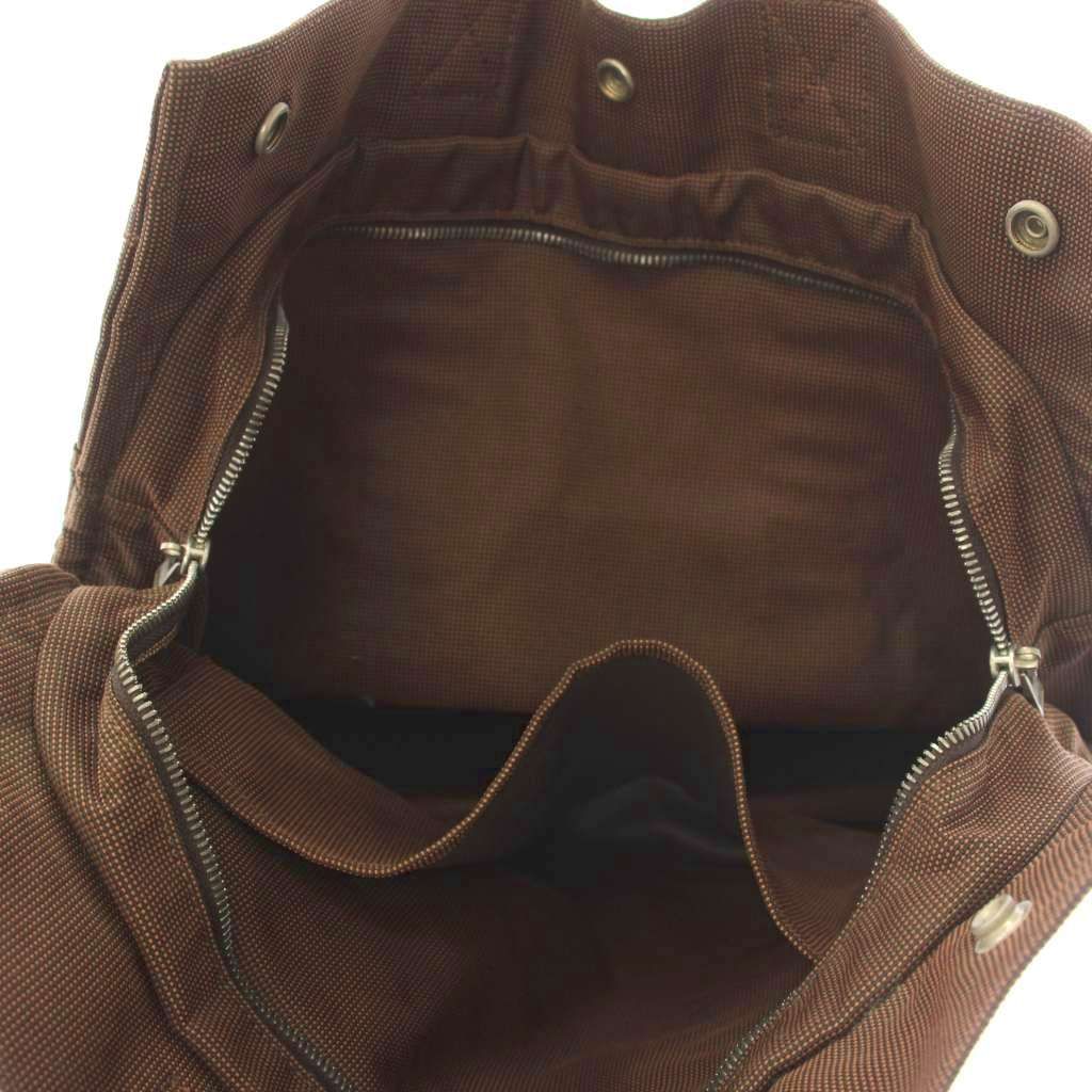 Hermes Her Line Tote Bag MM Canvas Brown TK — view 4