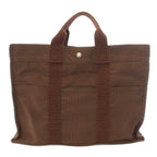 Hermes Her Line Tote Bag MM Canvas Brown TK