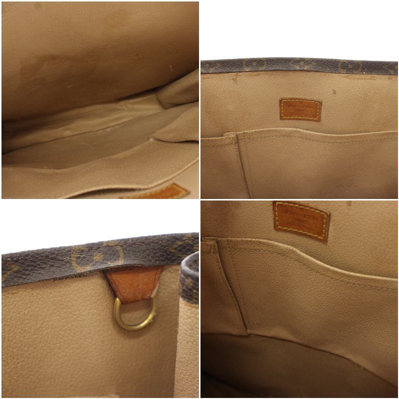 Louis Vuitton Monogram Sac Plat Tote Bag Brown — view 8