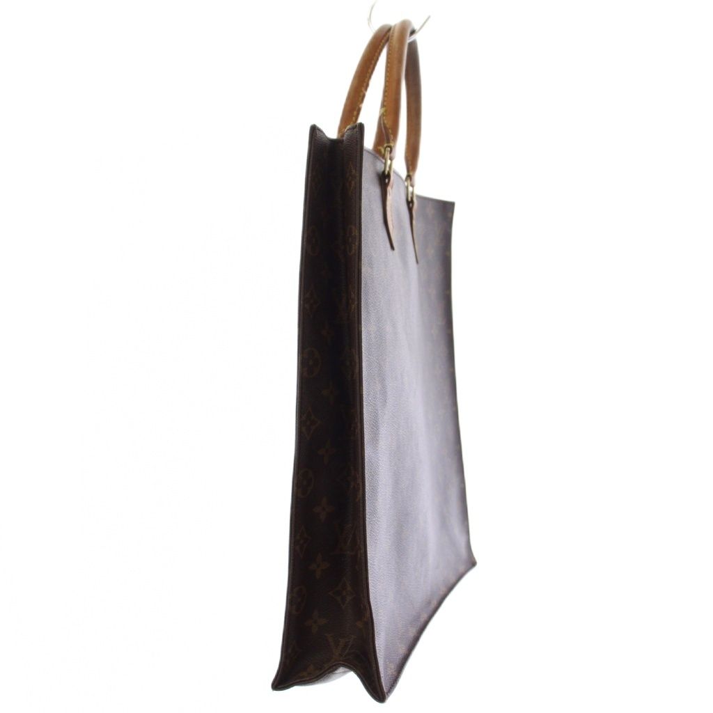 Louis Vuitton Monogram Sac Plat Tote Bag Brown — view 2