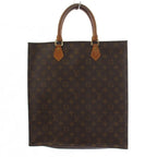 Louis Vuitton Monogram Sac Plat Tote Bag Brown