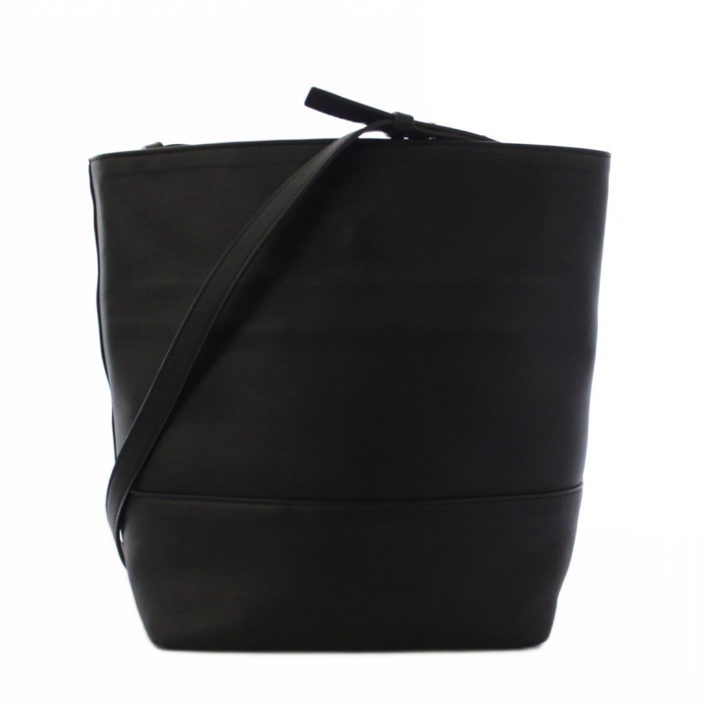 Bottega Veneta Bucket Shoulder Bag Leather Black — view 3