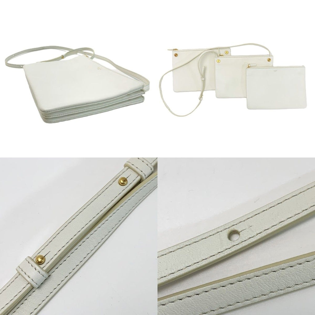 Celine Trio Small Shoulder Bag Lambskin Ivory — view 4