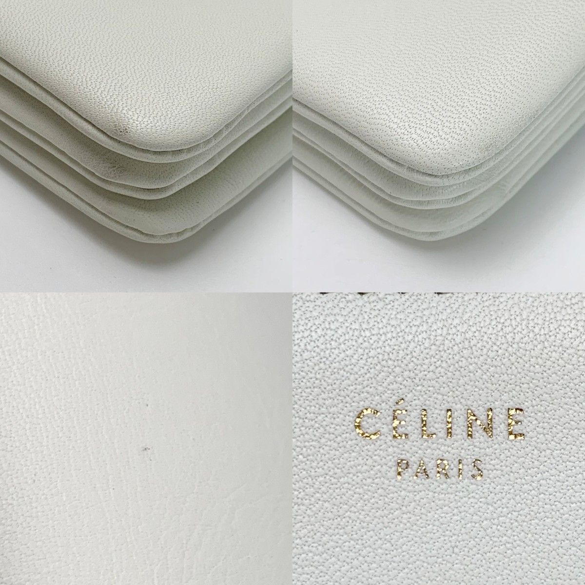 Celine Trio Small Shoulder Bag Lambskin Ivory — view 5
