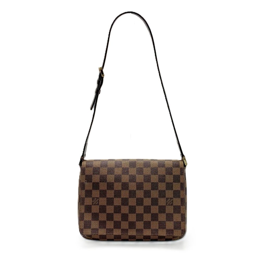 Louis Vuitton Damier Musette Tango Shoulder Bag Gold