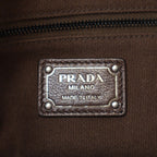 Prada Route Large Leather 2-Way Tote Bag Brown — view 6