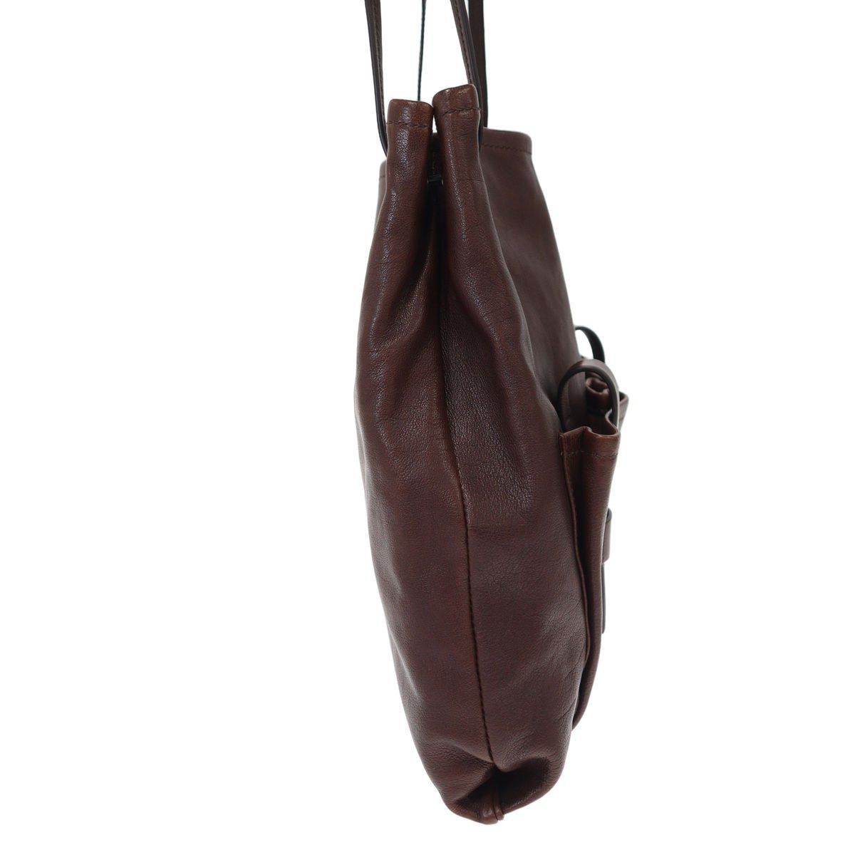 Prada Route Large Leather 2-Way Tote Bag Brown — view 4