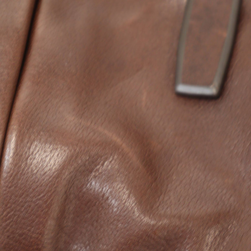 Prada Route Large Leather 2-Way Tote Bag Brown — view 8