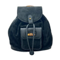 Gucci Backpack Bamboo Velour Leather Black