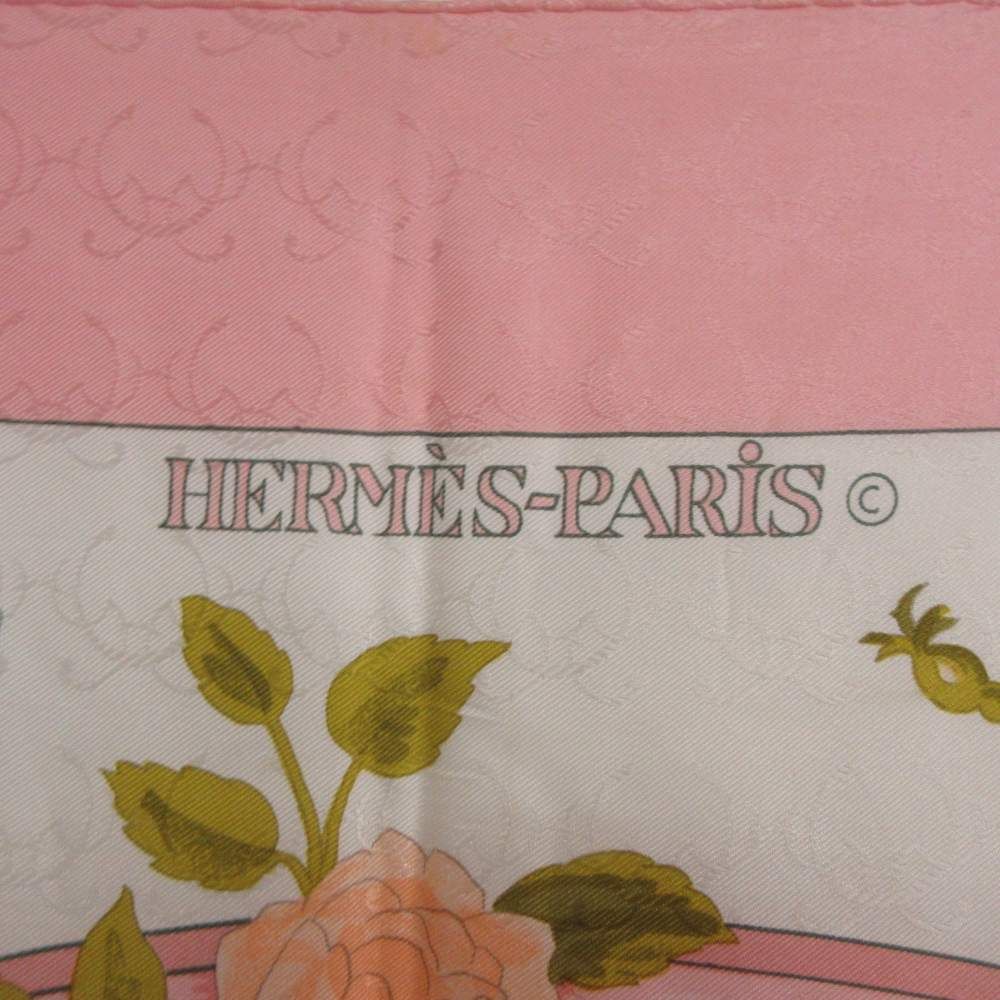 Hermes Carre 90 Romantique Romantic Scarf Silk Pink — view 3