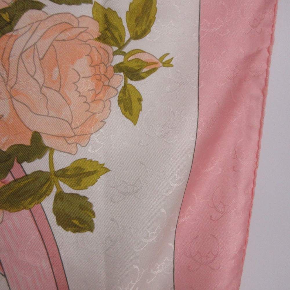 Hermes Carre 90 Romantique Romantic Scarf Silk Pink — view 5