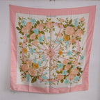 Hermes Carre 90 Romantique Romantic Scarf Silk Pink