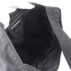 Prada Tessuto Nylon Triangle Logo Shoulder Bag Crossbody Black — view 7