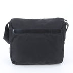 Prada White Tessuto Nylon Triangle Logo Leather Shoulder Bag Crossbody Messenger — view 3