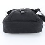Prada White Tessuto Nylon Triangle Logo Leather Shoulder Bag Crossbody Messenger — view 5