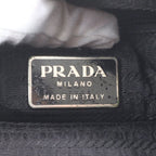 Prada White Tessuto Nylon Triangle Logo Leather Shoulder Bag Crossbody Messenger — view 8
