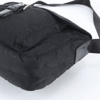 Prada White Tessuto Nylon Triangle Logo Leather Shoulder Bag Crossbody Messenger — view 4