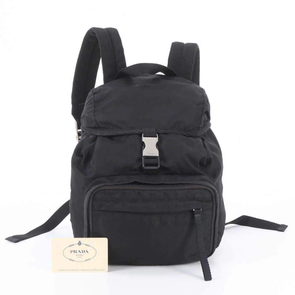 Prada Tessuto Nylon Triangle Logo Backpack