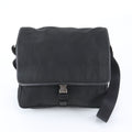 Prada White Tessuto Nylon Triangle Logo Leather Shoulder Bag Crossbody