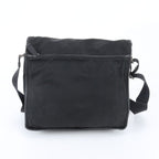 Prada White Tessuto Nylon Triangle Logo Leather Shoulder Bag Crossbody — view 3