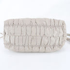 Prada White Tag Tessuto Nylon Gathered Leather 2-Way Shoulder Bag Crossbody — view 5