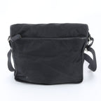 Prada Tessuto Nylon Triangle Logo Leather Shoulder Bag Crossbody Messenger Black — view 3