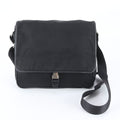 Prada Tessuto Nylon Triangle Logo Leather Shoulder Bag Crossbody Messenger Black