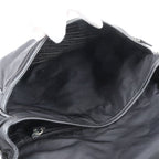 Prada Tessuto Nylon Triangle Logo Leather Shoulder Bag Crossbody Messenger Black — view 7