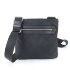 Prada Tessuto Nylon Quilted Triangle Logo Leather Shoulder Bag — view 3