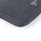 Prada Tessuto Nylon Quilted Triangle Logo Leather Shoulder Bag — view 4