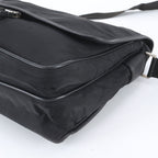 Prada White Tessuto Nylon Triangle Logo Leather Shoulder Bag Crossbody Business — view 4