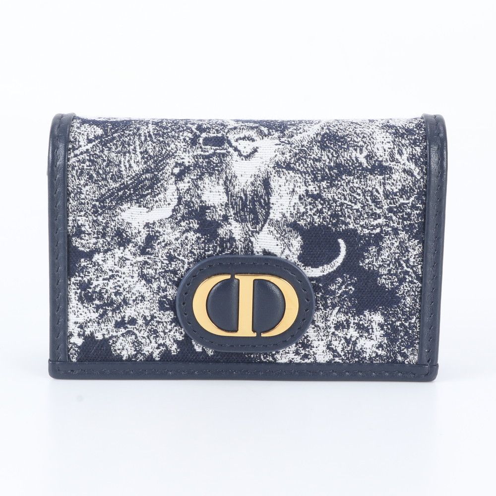 Dior Toile de Jouy Reverse 30 Montaigne Leather Trifold Wallet