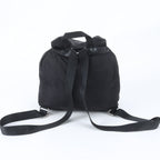 Prada Tessuto Nylon Triangle Logo Leather Backpack Black — view 3
