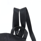 Prada Tessuto Nylon Triangle Logo Leather Backpack Black — view 2