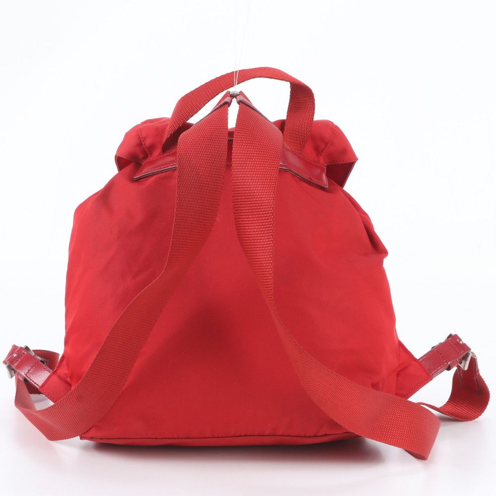 Prada Tessuto Nylon Triangle Logo Leather Backpack — view 3