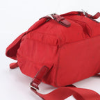 Prada Tessuto Nylon Triangle Logo Leather Backpack — view 5