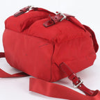 Prada Tessuto Nylon Triangle Logo Leather Backpack — view 4