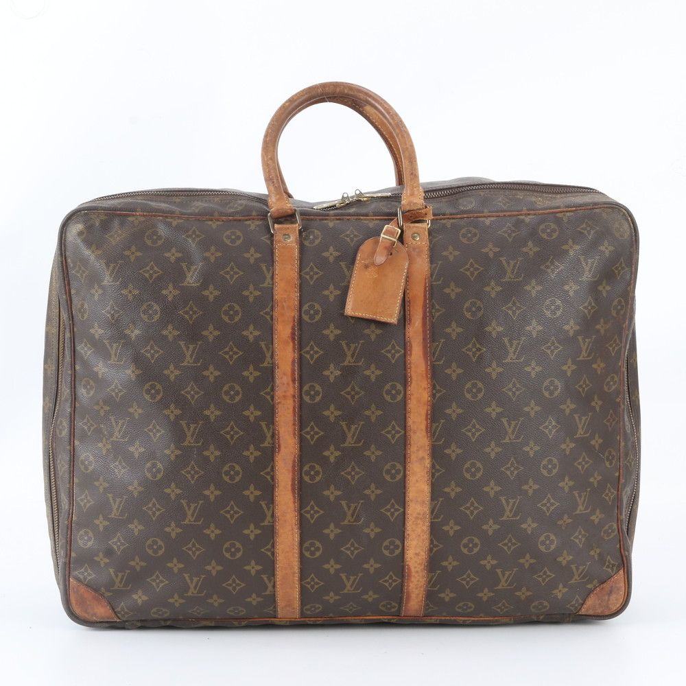Louis Vuitton Monogram Sirius 60 Leather Boston Bag Tote Carry