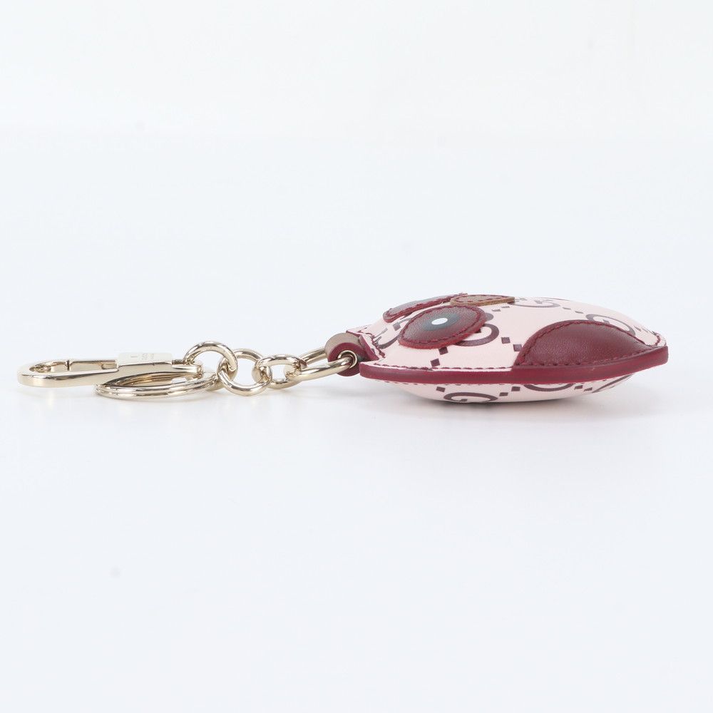 Gucci GG Pattern Owl Shape Bag Charm Leather — view 6