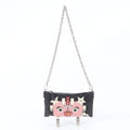 Prada Robot Leather Nylon 2-Way Chain Shoulder Bag Crossbody Clutch