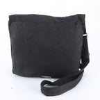 Prada White Tessuto Nylon Triangle Logo Leather Shoulder Bag Crossbody Messenger
