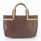 Gucci Leather Handbag Tote Brown — view 3