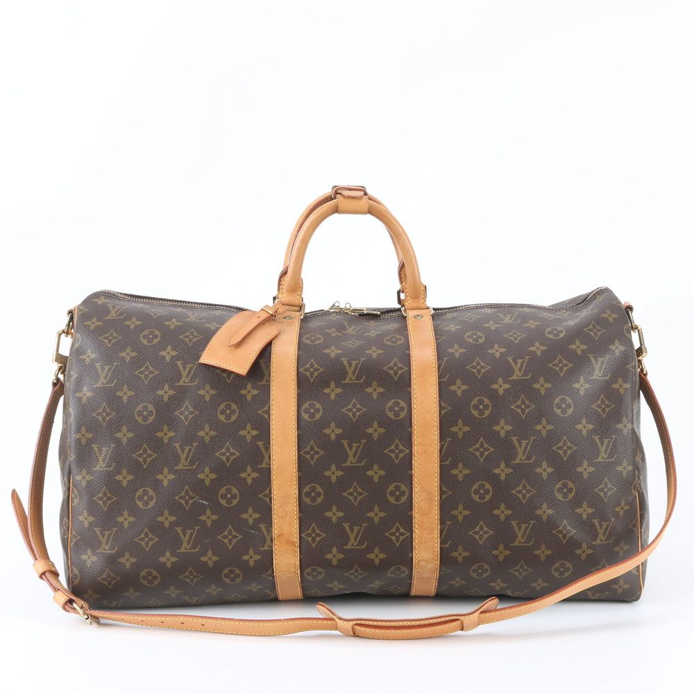 Louis Vuitton Monogram Keepall Bandouliere 55 Leather 2-Way Boston Bag Crossbody