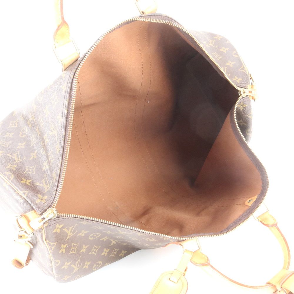 Louis Vuitton Monogram Keepall Bandouliere 55 Leather 2-Way Boston Bag Crossbody — view 7