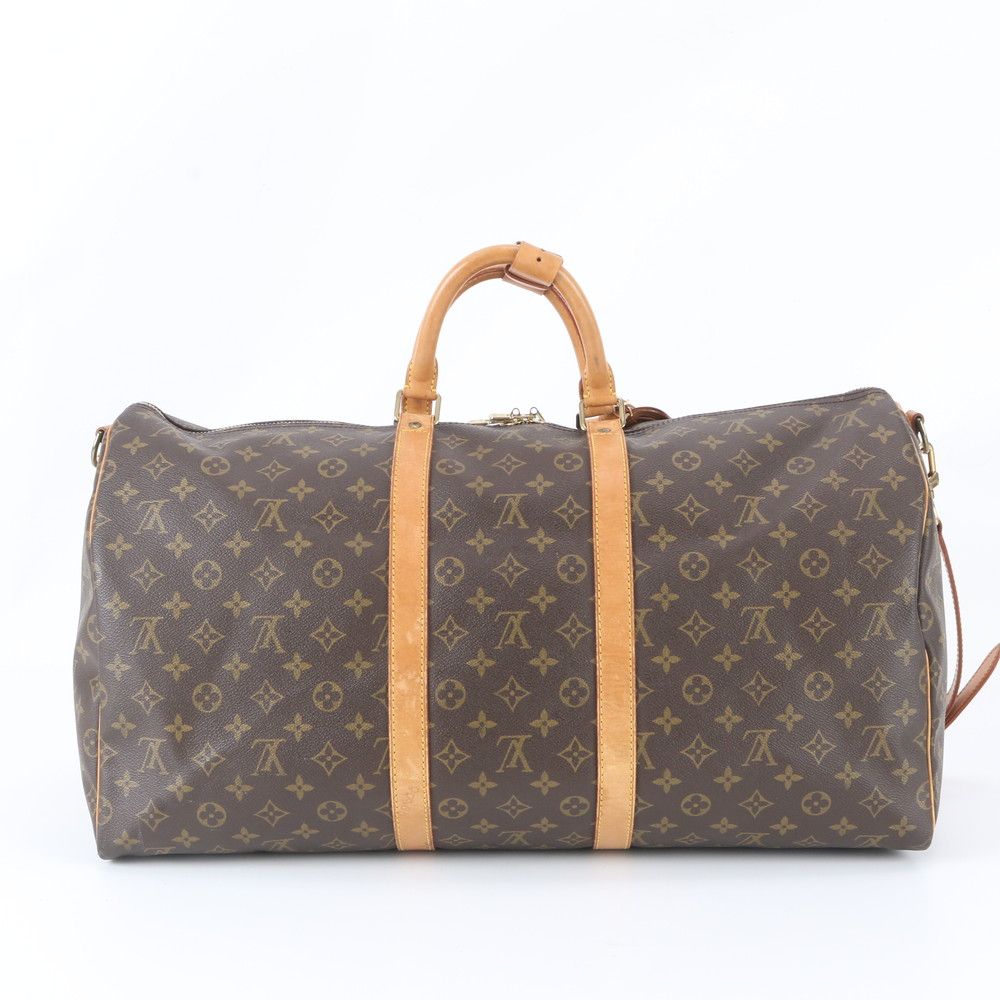 Louis Vuitton Monogram Keepall Bandouliere 55 Leather 2-Way Boston Bag Crossbody — view 3