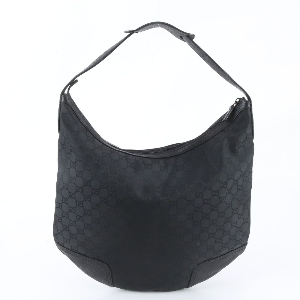 Gucci GG Nylon Leather Shoulder Bag Tote Hand — view 3