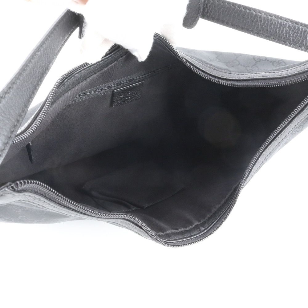 Gucci GG Nylon Leather Shoulder Bag Tote Hand — view 7